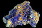 Sparkling Azurite and Malachite Crystal Cluster - Morocco #74379-1